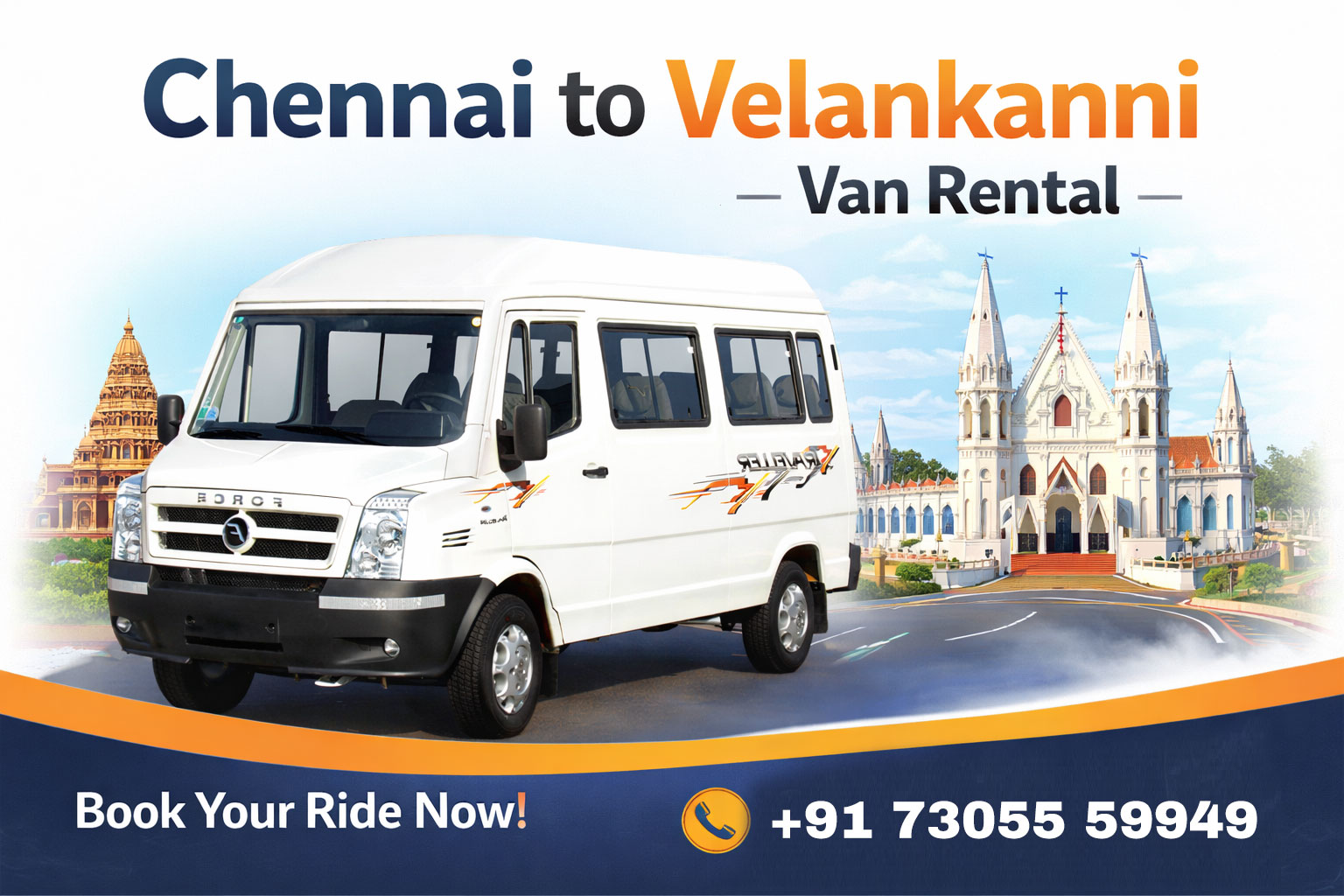 Chennai to Velankanni Van Rental