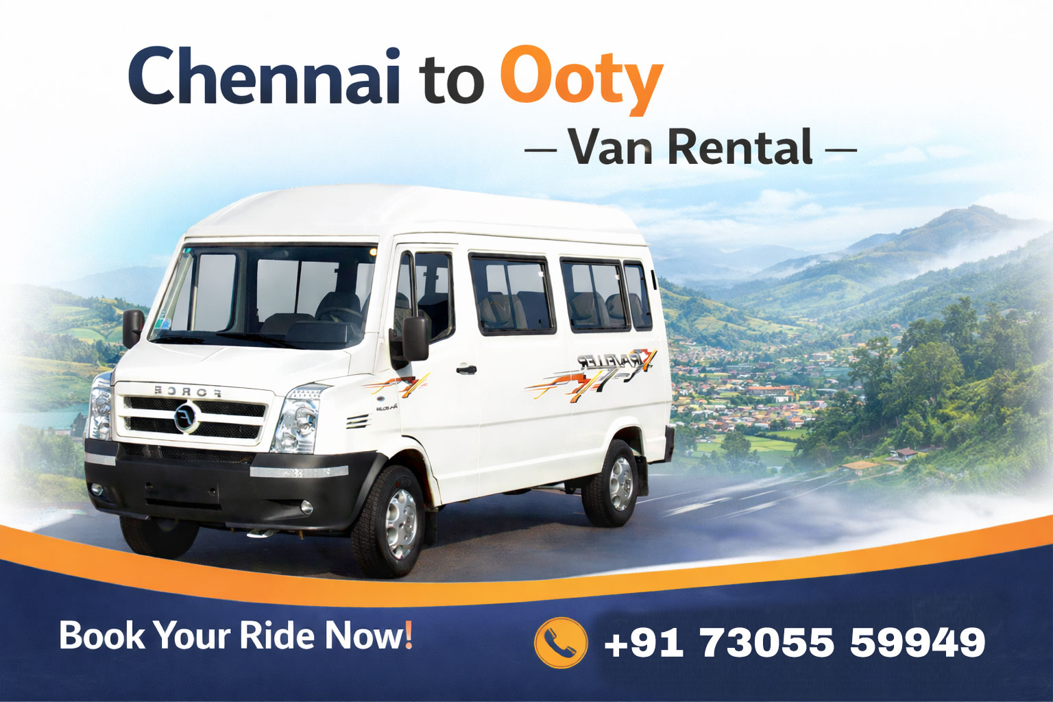 Chennai to Ooty Van Rental